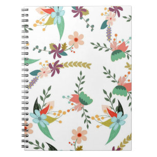 KLEURRIJK VOLK BLOEMEN BOTANISCH PATROON NOTITIEBOEK