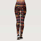 Kleurrijk volkspatroon leggings (Achterkant)