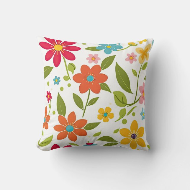 Kleurrijk voorjaar kussen (Voorkant)