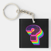 Kleurrijk vraagteken, sleutelhanger (Voorkant)