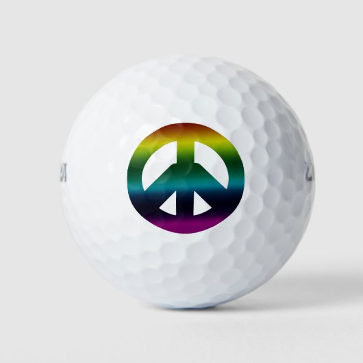 kleurrijk vredesteken golfballen (Voorkant)