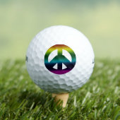 kleurrijk vredesteken golfballen (Insitu Shirt)