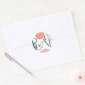 Kleurrijk Vredig  Ronde Sticker (Envelop)