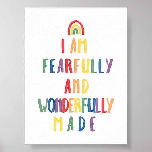 Kleurrijk Vreemd wonderbaarlijk gemaakt print (Voorkant)