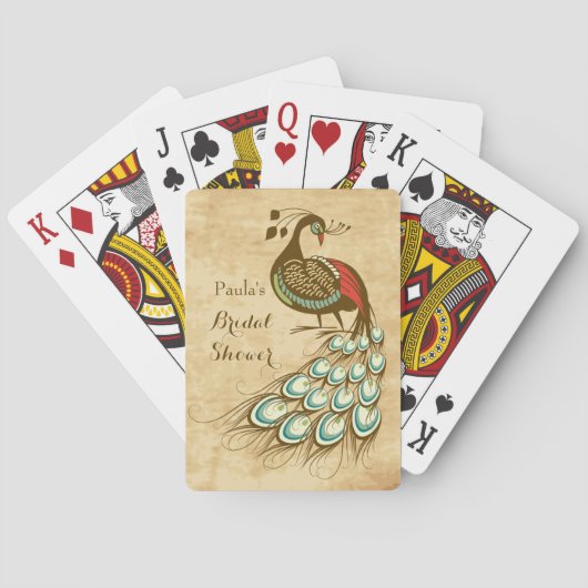 Kleurrijk Vrijgezellenfeest Pokerkaarten (Achterkant)