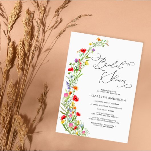 Kleurrijk Vrijgezellenfeest van de tuin Kaart