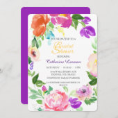 Kleurrijk Vrijgezellenfeest van Floral Wreate Kaart (Voorkant / Achterkant)