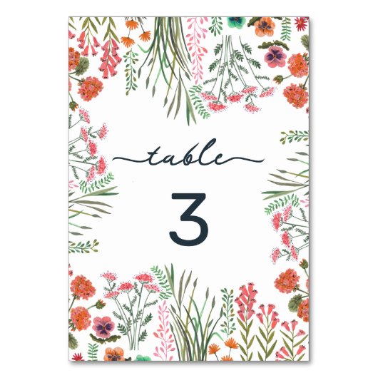 Kleurrijk Vrijgezellenfeest van wilde bloemen Kaart (Voorkant)