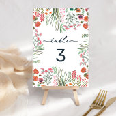 Kleurrijk Vrijgezellenfeest van wilde bloemen Kaart