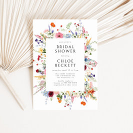 Kleurrijk Vrijgezellenfeest van wilde bloemen Kaart