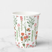 Kleurrijk Vrijgezellenfeest van wilde bloemen Papieren Bekers (Rechts)