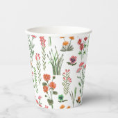 Kleurrijk Vrijgezellenfeest van wilde bloemen Papieren Bekers (Voorkant)