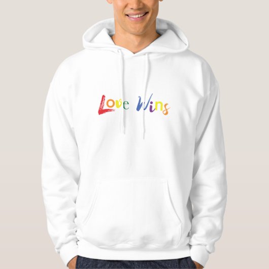 Kleurrijk, vrolijk, creatief design van Love Wins Hoodie (Voorkant)