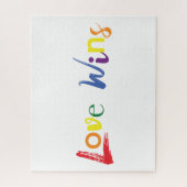 Kleurrijk, vrolijk, creatief design van Love Wins Legpuzzel (Verticaal)