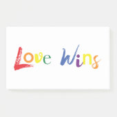 Kleurrijk, vrolijk, creatief design van Love Wins Post-it® Notes (Voorkant)