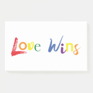 Kleurrijk, vrolijk, creatief design van Love Wins Post-it® Notes