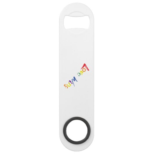 Kleurrijk, vrolijk, creatief design van Love Wins Speed Flessenopener (Achterkant)