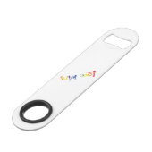 Kleurrijk, vrolijk, creatief design van Love Wins Speed Flessenopener (Achterkant Gekanteld)