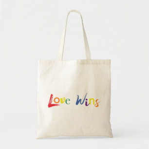 Kleurrijk, vrolijk, creatief design van Love Wins Tote Bag