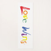 Kleurrijk, vrolijk, creatief design van Love Wins Yogamat (Achterkant)
