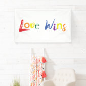 Kleurrijk, vrolijk, creatief ontwerp van Love Wins Spandoek (Insitu)