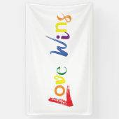 Kleurrijk, vrolijk, creatief ontwerp van Love Wins Spandoek (Verticaal)