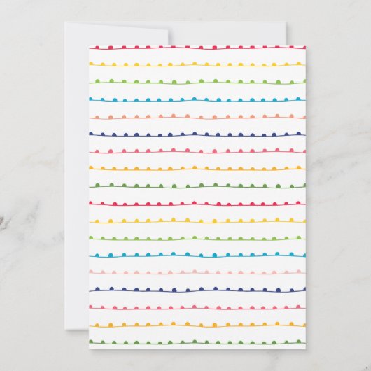 Kleurrijk Vrolijk en helder feestje Kaart (Achterkant)