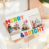 Kleurrijk Vrolijk en Helder Jaar In Review 3 Foto Feestdagenkaart