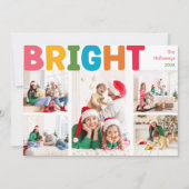 Kleurrijk Vrolijk en Helder Jaar In Review 8 Foto Feestdagenkaart (Voorkant)