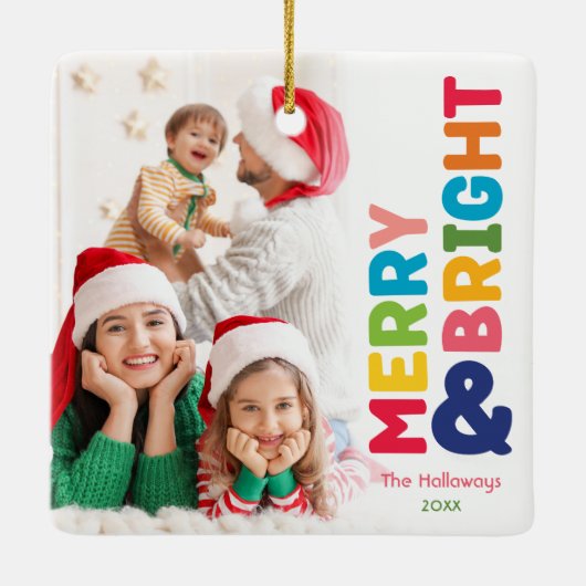 Kleurrijk Vrolijk en helder keramisch Ornament (Achterkant)