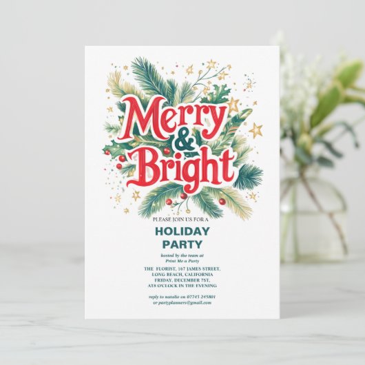 Kleurrijk vrolijk en helder kerstfeest (Staand voorkant)