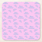 Kleurrijk Vrolijk Kerstmisontwerp Kartonnen Onderzetters (Voorkant)