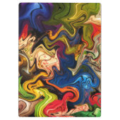 kleurrijk, vrolijk, kleurrijk + patroon, textiel klembord (Achterkant)