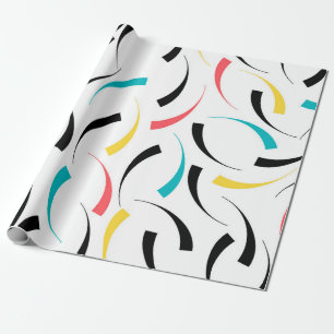 Kleurrijk, vrolijk, modern, trendy urban grafisch cadeaupapier