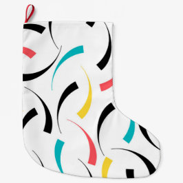 Kleurrijk, vrolijk, modern, trendy urban grafisch grote kerstsok