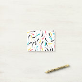 Kleurrijk, vrolijk, modern, trendy urban grafisch post-it® notes (Op bureau)
