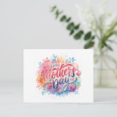 Kleurrijk vrolijk Moederdag Briefkaart (Staand voorkant)