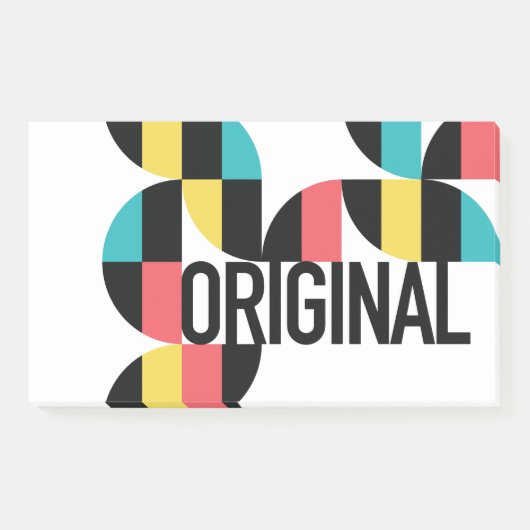 Kleurrijk, vrolijk, trendy design van het originee post-it® notes (Voorkant)