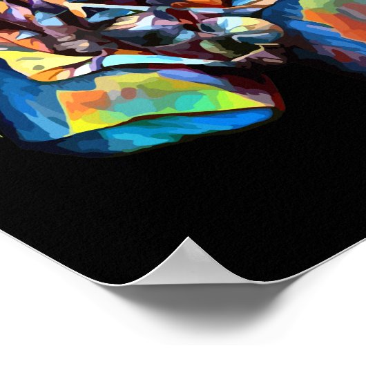 kleurrijk vrouw menselijk anatomie lichaam abstrac poster (Hoek)