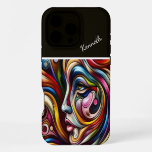 Kleurrijk Vrouwelijk Portret In Kleur iPhone 16 Pro Max Hoesje