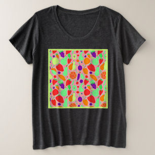 Kleurrijk Vruchtbaar Spectrumpatroon Grote Maat T-shirt