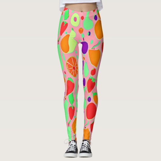 Kleurrijk Vruchtbaar Spectrumpatroon Leggings (Voorkant)