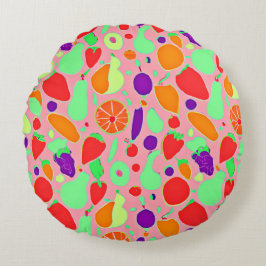 Kleurrijk Vruchtbaar Spectrumpatroon Rond Kussen