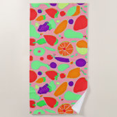 Kleurrijk Vruchtbaar Spectrumpatroon Strandlaken (Voorkant)