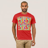 Kleurrijk Vruchtbaar Spectrumpatroon T-shirt (Voorkant volledig)