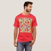 Kleurrijk Vruchtbaar Spectrumpatroon T-shirt (Voorkant volledig)