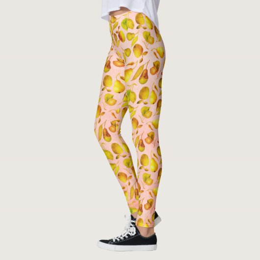 Kleurrijk vruchtpatroon leggings (Links)