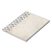 Kleurrijk vun forel vispatroon notitieblok (Linkerzijde)