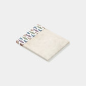 Kleurrijk vun forel vispatroon post-it® notes (Schuin)