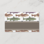 Kleurrijk vun forel vispatroon visitekaartje (Achterkant)